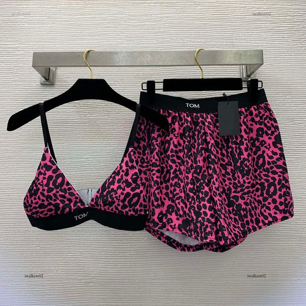 Brand Swimwear Women Bikini Set Designer Swimsuites Logo de moda de duas peças Mulheres mulheres leopardo de leopardo estampa de férias de férias de férias de praia