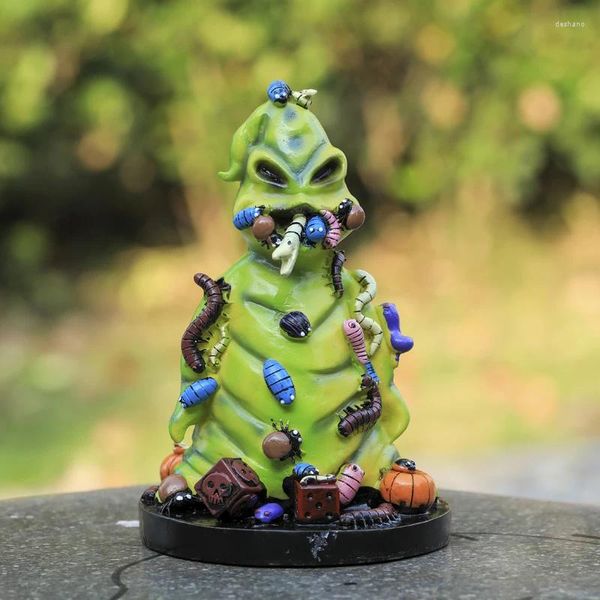 Decorações de jardim Halloween Horror Eat Dwarf idosos ornamentos ao ar livre resina artesanato