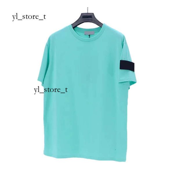 2024 Summer Super High Quality Tam camiseta masculina Camiseta feminina Tees soltos Tops Stone Man Island Roupas de luxo de luta de luta de roupas de luva de manga Corrente 5175