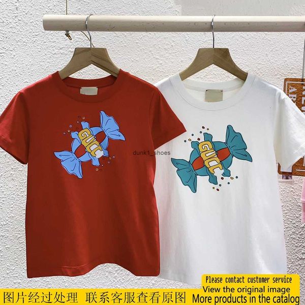 Childrens Summer Edition kurzärmelig aktives Druckt-Shirt für Jungen und Mädchen Sommer Bottom News