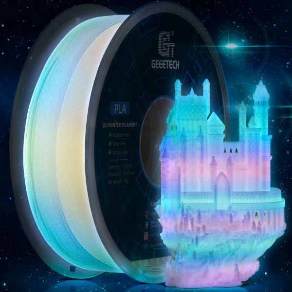 Корпуса Geeetech Glow Pla 1,75 мм 1 кг свечение в темноте для 3D -печати ночной свет. Света 8 цветов