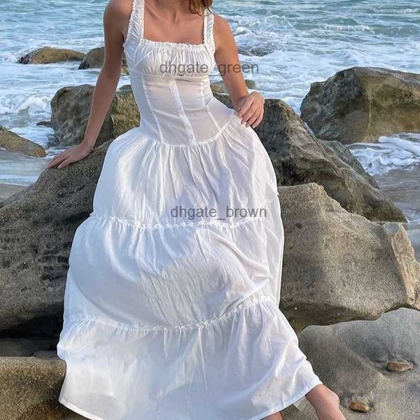 2023 Новый ленивый стиль для отдыха с плиссированным дизайном передней кнопки для дополнительного длинного платья юбка богиня большая юбка качания 3405