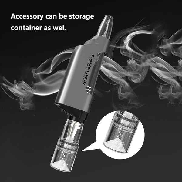 New Cavalier Pro Plus Wachs Vaporizer Glass NC Rauchrohr Rohrquarz Coil 510 Fadenstarter -Kit Variable Spannung OLED Digitalanzeige DAB Rig Bong Wachs Vapor Pen