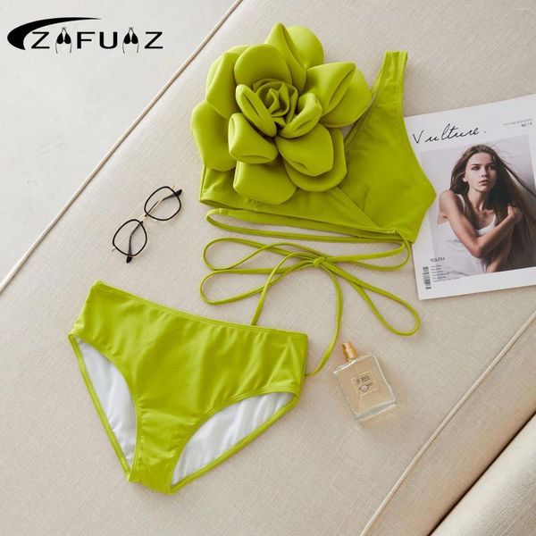 Frauen Badebekleidung sexy 2024 Bikini mit Strandrock Frauen gegen Nacken hohe Taille Badeanzug Halfter Badeanzug Strandbekleidung Set Biquini Set Biquini