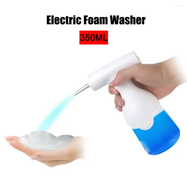 Adorador de espuma elétrico de espuma de espuma de sabão líquido Acessórios automáticos de espuma de 350 ml para banheiro kithen maquiagem espelho de animais de estimação carro