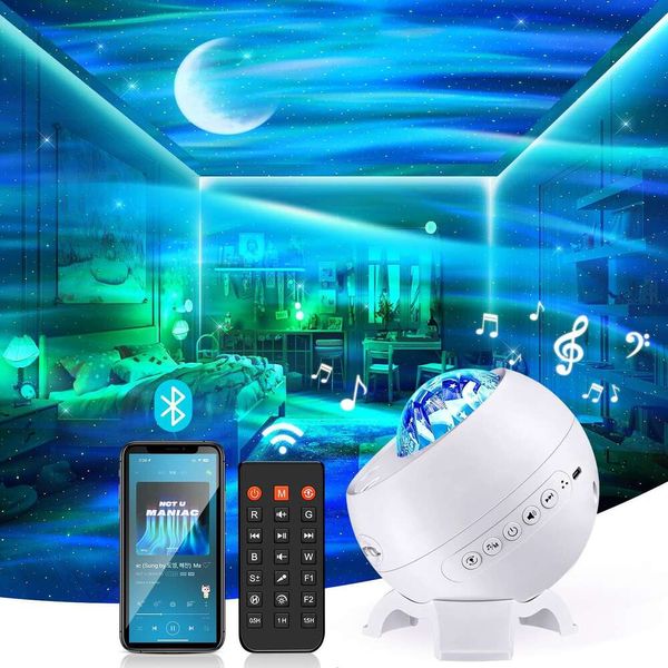 15 Цветов+Звезда Aurora Projection Bluetooth -динамик и белый шум Star Galaxy Light