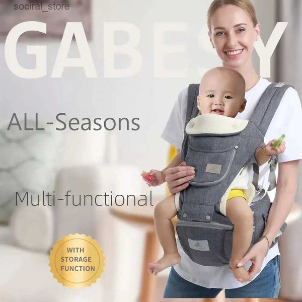 Carrier Fings Zackpacks BABY CORrier Newborns a Toddler 7-45lbs Tutte le stagioni per bambini pieghevoli davanti e schiena con supporto lombare di sedile dell'anca L45