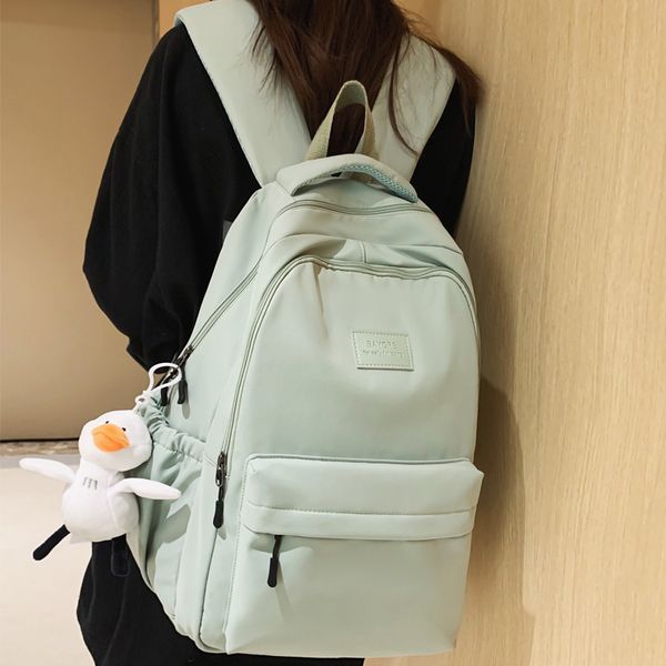 JoyPessie à prova d'água Livro adolescente Nylon Rucksack Fashion Girl Backpack Mulher Bag de ombro da escola Mochila preta Mochila preta