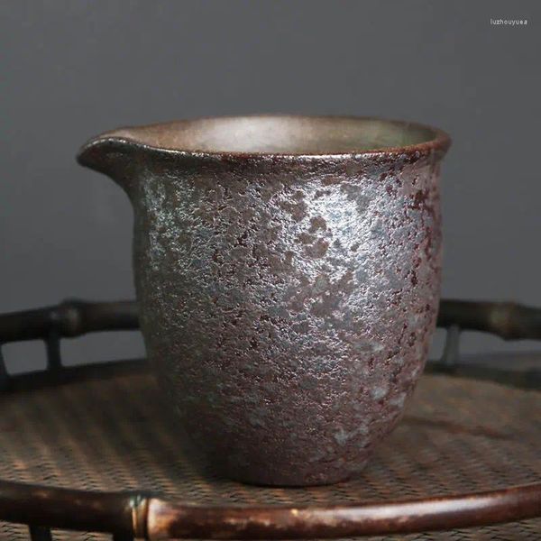 Teetassen Retro-Holz-firbierter handgefertigter raues Keramikmesse Unglasierte Wasser Zeremonie Teiler japanischer Keramik Te
