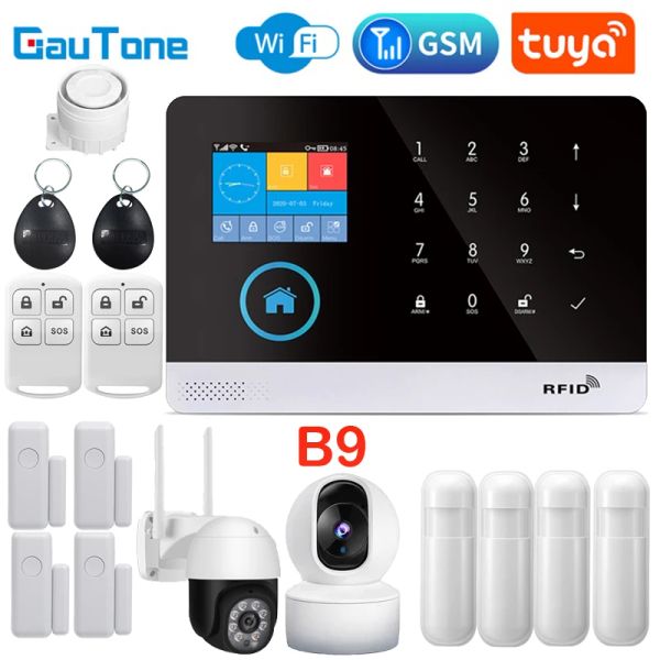 Kits PGST PG103 Alarmsystem für Einbrecher Sicherheit zu Hause 433 MHz WiFi GSM Alarm Wireless Tuya Smart House App Control