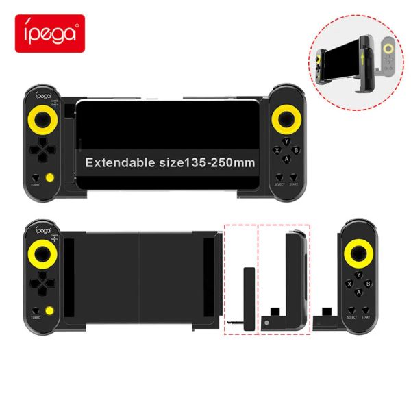 Gamepads ipega 4 in 1 gamepad 9167 bluetooth wireless joystick pubg mobile game controller caricatore degli auricolari per Android iOS