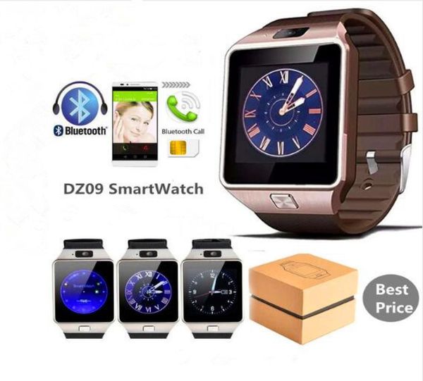 DZ09 Moda Sport Smart Watch GT08 U8 A1 WRISBRAN CARTÃO SIM SIM PARA ANDROID Phone SmartWatch Man Camera Mulheres Bluetooth Wearab6399622