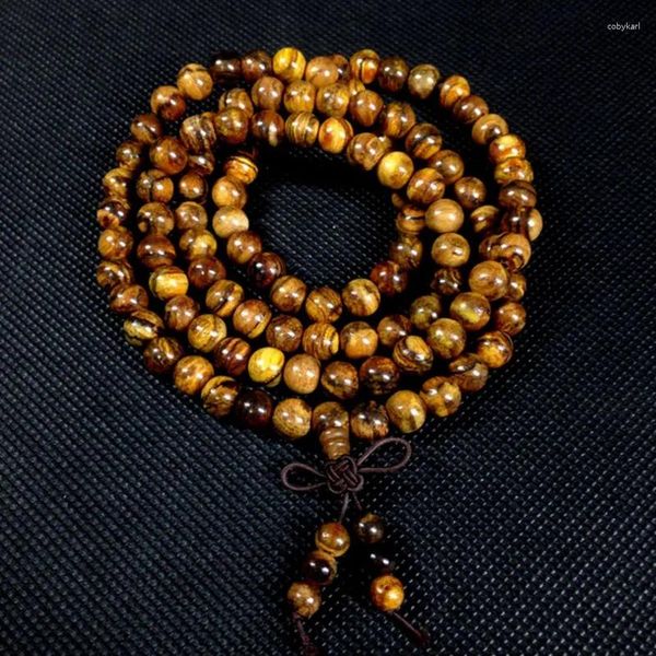 Strand Sennier authentische 108 Perlen 6 mm 8mm Buddha Gebet Brabänder Frauen Männer Schmuck Holz Armband Rosary Holz BH