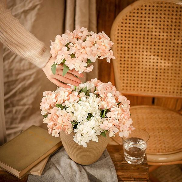 Dekorative Blumen kleine Handvoll Wasserhortensie Ins Wind Simulation Blume Home Dekoration gefälschte künstliche