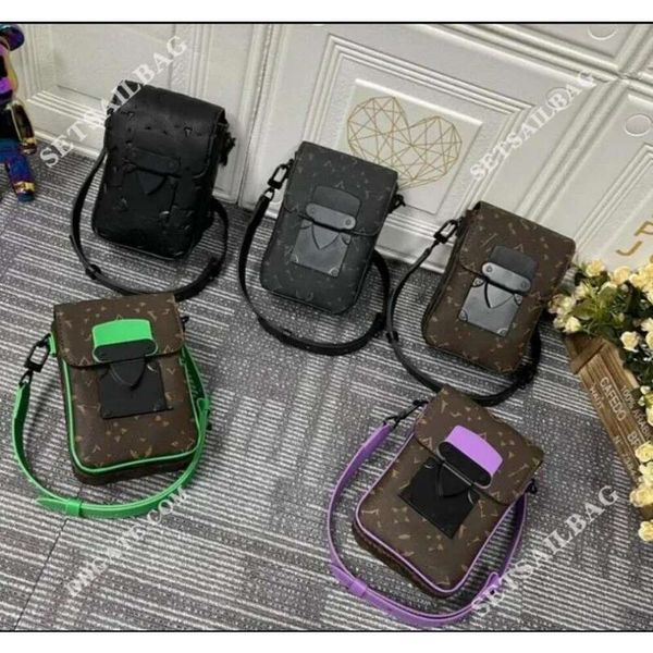 Sagnsime Nuovi uomini e donne della moda Europa La borsa di tendenza degli Stati Uniti SOLO SCHIA Crossbody Mini piccolo zaino per telefoni cellulari uomini 12 cm*6cm*19 cm Borsa