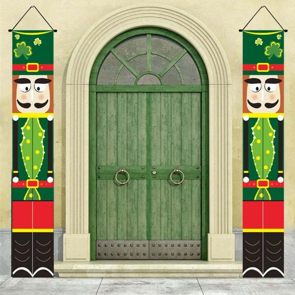 Decorazione per feste St Patrick's Day Porch Sign Banner Garage per porte per le carte di vacanza in classe Farni Home Office