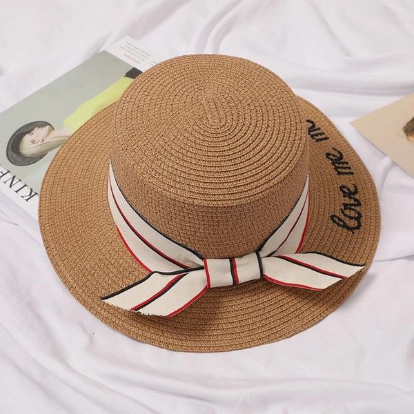 Cappelli larghi brimotte estate cappello da sole femminile femminile goccia segna a bordo spiaggia di leisure flat top bones