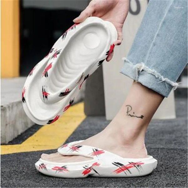 Slippers Eva Thong Flip Flops Men Platform Platform Облаковая толстая подошва пляжная подушка скольжения зажима