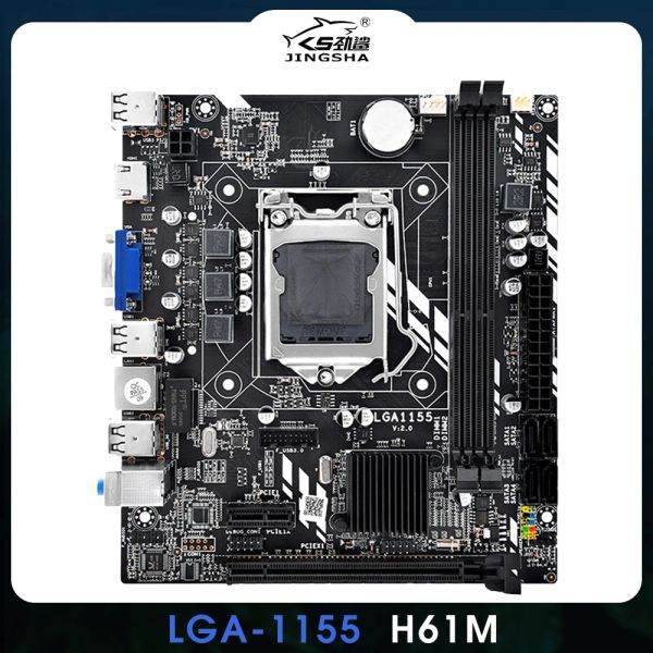 Motherboards H61 Motherboard LGA 1155 DDR3 Speicher 16 GB MATX Desktop Mainbord für LGA1155 Socket Core i3 i5 i7 CPU HDMI VGA -Hauptplatine