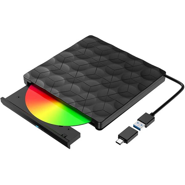 Antriebes externes CD -DVD -Laufwerk USB 3.0 TYPEC EXTERNAL CD DVD / + RW BURNER Niedriggeräusches Außenantrieb für Laptop -Desktop