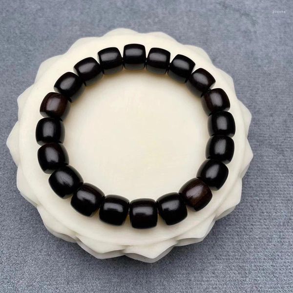 Strang lila Licht Sandelholz gerade geschnittene Eimer Perlen 1.0 Buddha Perlenarmband Einfaches und einfaches Einzelkreisplattenspiel