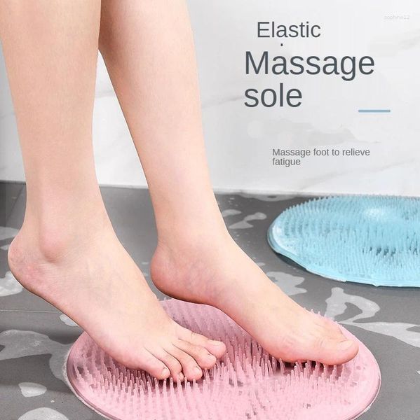 Badmatten Silikon Dusche Rückenbürste Massagebaste Tothaut Anti -Skid Pad Room Matte Set Silicon Scrubber