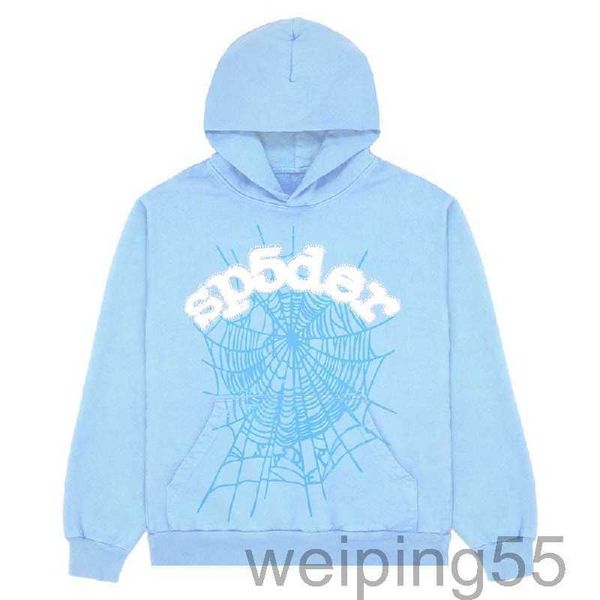 Felpa con cappuccio da uomo 2024 Nuovo Sky Blue SP5der Hoodie Men Women 1 Hip Hop Young Thug Spider World World 555555 Print Pullover Fugale Lightyki8