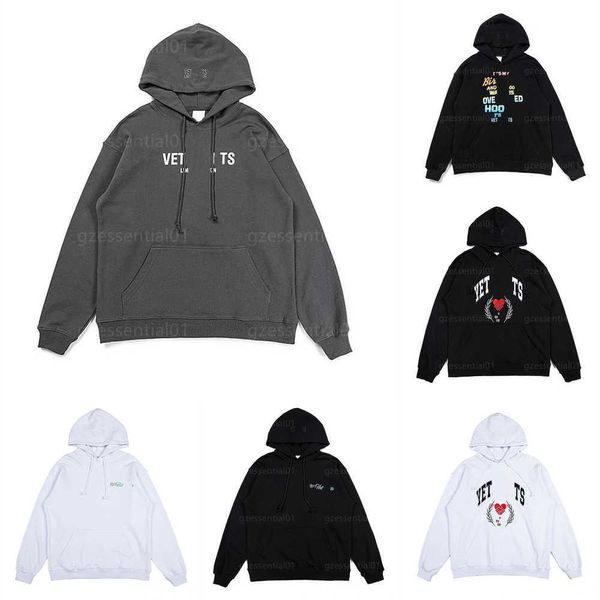 Hoodie Erkek Kadın Hoodies Tasarımcı Jumper Vete Ments Sweatshirtler Uzun Kollu Kazak Moda Yüksek Sokak Pamuk Karışımı Polyester S-XL Bahar Erkekleri Kadın Hoodie