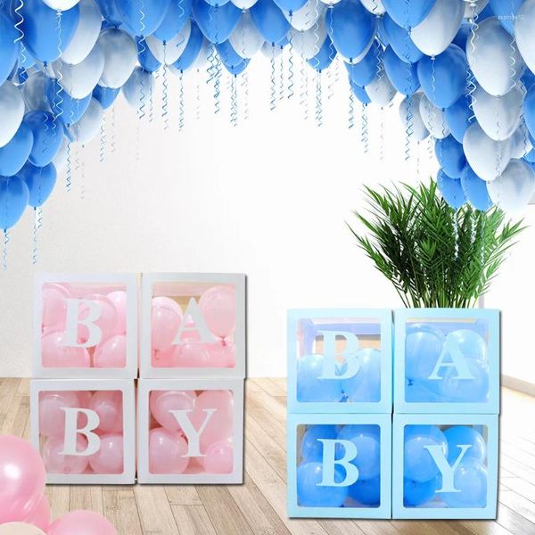 Geschenkverpackung 4pcs/Set DIY Transparent Box Ballon Baby Liebe Scatola für Boy Girl Dusche Hochzeits Geburtstagsfeier Caja Dekoration Box3