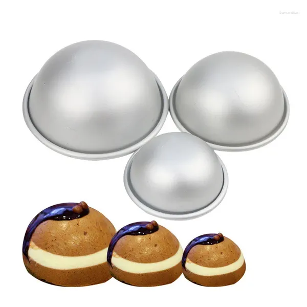 Moldes de cozimento 6pcs Alumínio de alumínio Ball Sphere Banho Bomba Bolo de Bolo de Bolo