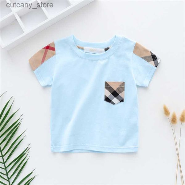 Magliette per bambini vestiti cotone casual magliette a sede corta bambini felpa adolescente tops boys towners abbigliamento 1-6y l46