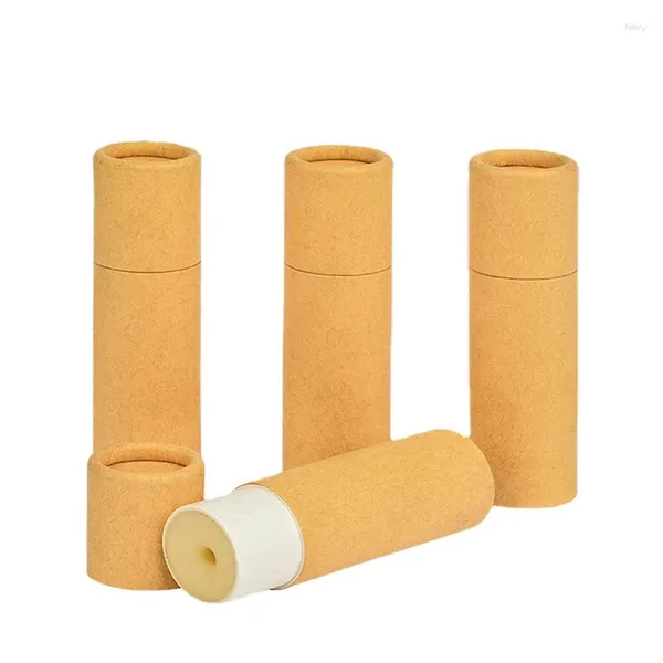 Wrap wrap 5pcs labbra tubi di carta kraft biodegradable push up tubo di imballaggio cosmetico tubo ecologico