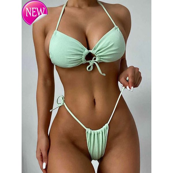 2024 Neue Modedesigner sexy Bikini Sets billige Frauen sexy Mikro Frau Badeanzug Mini -Tanga Set Halfter Sommer Beach Frauen Frauen schwimmen zum Badeanzug P230426