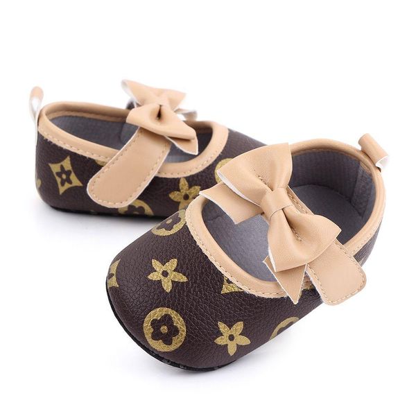 Primeiros Walkers Baby Shoes Infat recém -nascido menina Butterfly Knot Princess For Girls Soled Flats Mocassins Deliver Drop Baby, Kids Mate DHB8C