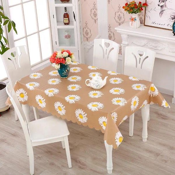 Tavolo tavolo tableclothoil-a prova di lavaggio e senza lavaggio PVC Coffee Tablecloth-QX9