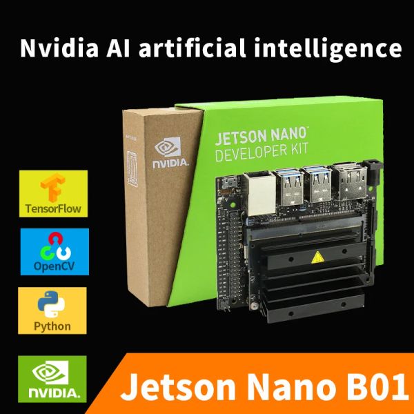 Ratos nvidia jetson nano 4gb kit de desenvolvimento de desenvolvimento ai inteligência artificial 4g wi -fi de reconhecimento de rosto