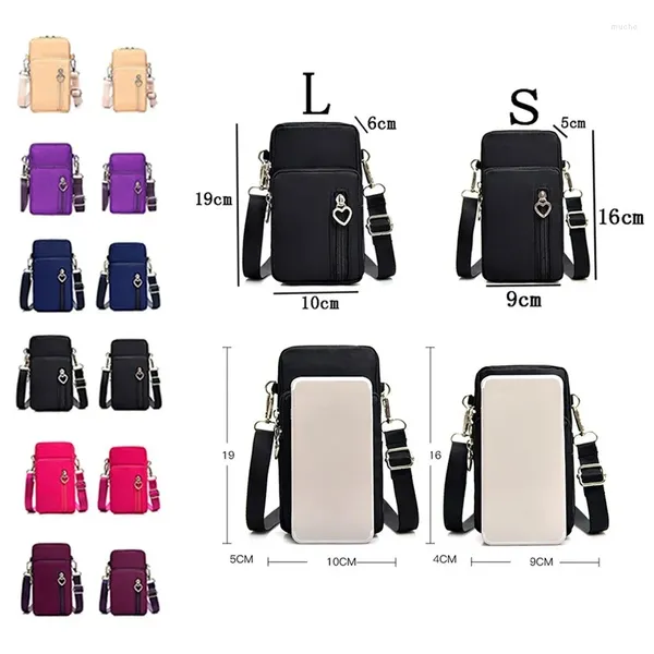 Tasche kleine Umhängetaschen Nylon Frauen Mobiltelefon Mini weiblicher Messenger Geldbeutel Lady Wallet 2024 Crossbody