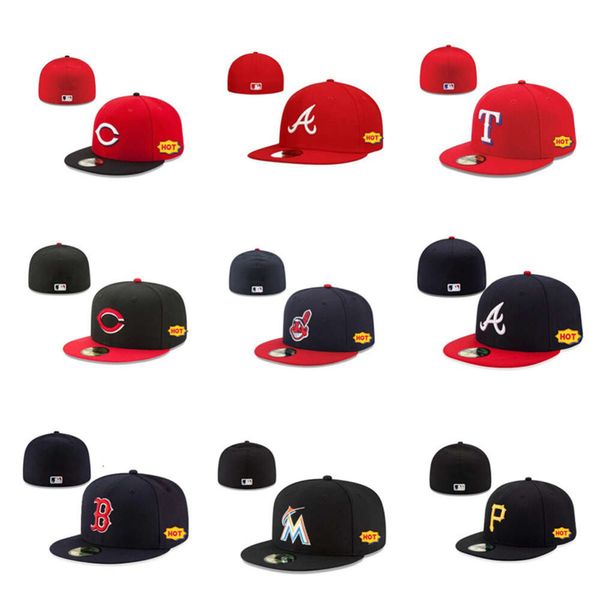 Baseball American 24 Team Baseball American Pass di fabbrica American Baseball 3D ricamato chiuso Cappello per la crema solare 32