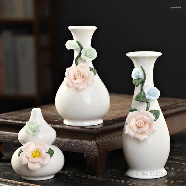 Vasen 1pc kreative Rosenhand Blumenkeramik Vase Nordic Home Wohnzimmer Esszimmer Dekorative Trockenbehälter Smallvase