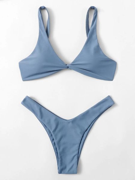 Ztvitalität Solid Krawatte Sexy Bikini gepolstert BH Hochbein Verband Push Up