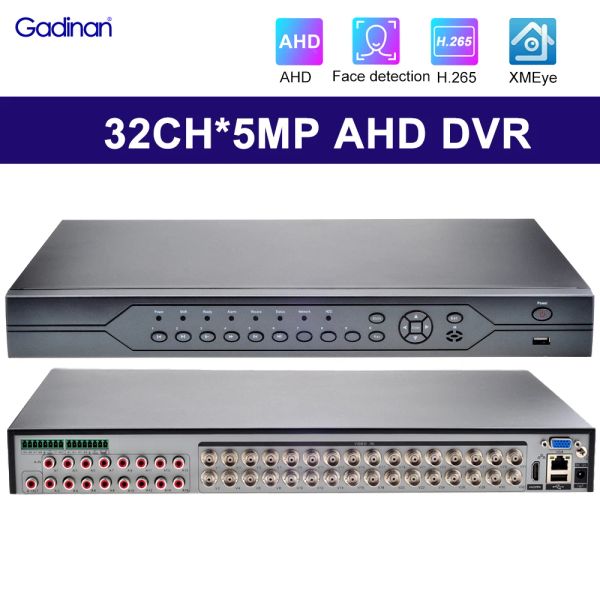 Регистратор Gadinan AHD CCTV Camera 32CH 5MP 32 канал AHD DVR H.265 CVI TVI NVR HDMI Видео 6 в 1 Коаксиальной гибридной системе безопасности NVR XMEYE