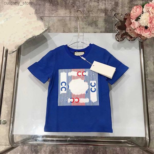 T-Shirts Kids Fashion T-Shirts Luxusdesigner T-Shirt Tops Tees Jungen Mädchen Rote Kirschen brodeln Tter Cotton Short Seve Pullover AAA L46