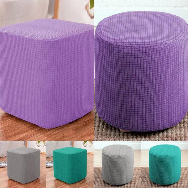 Coperchi di sedie elastico Rettangolo ottomano Tround Tround Stretch Stretch Storage Protector Shool Rest Scool