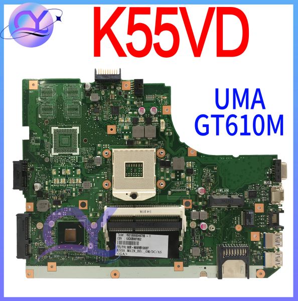 Motherboard K55VD Rev: 3.0 Mainboard für ASUS A55V K55V K55A K55VA Laptop Motherboard mit Uma oder GT610M Support i3 i5 i7 getestet 100% Arbeiten