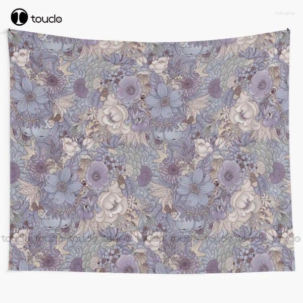 Arazzi The Wild Side - Lavender Ice Tapestry Long Wall appeso per il soggiorno Dormi Dorm Dorm