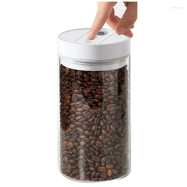 Garrafas de armazenamento grãos de café elétricos a vácuo do tanque selado Jars de alimentos domésticos para umidade à prova de um recipiente de extração de ar à prova de ar