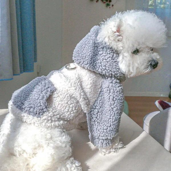 Dog Apparel Pet Sweetshirt com Tow Ring Bat Go Soft Excelente Capuz Capuz Capuz Costume de lã para Outdoor