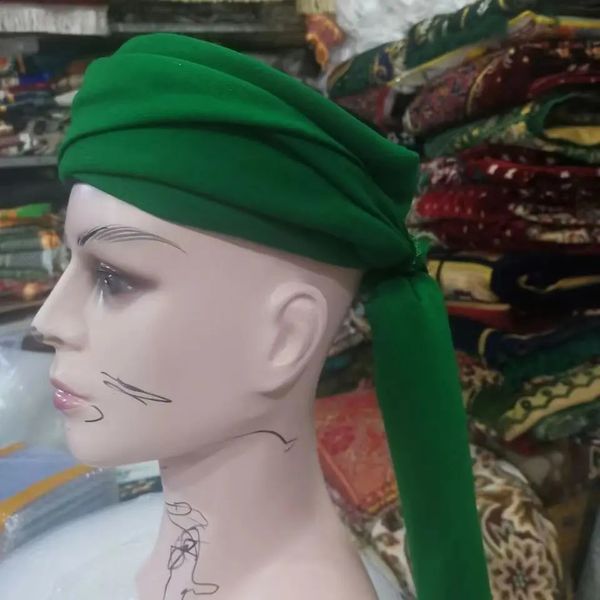 Caps muçulmanos para homens lenço de lenço de lenço islâmico livre de lenço islâmico Hijab Arábia Saudita Je Headwraps de turbante Paquistão ao ar livre 240327