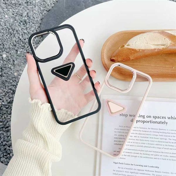 Placa traseira transparente Caixa de telefone de designer de anel de lente para iPhone 14 13 12 11 Pro Max 13Pro Luxury Case Protection Cover