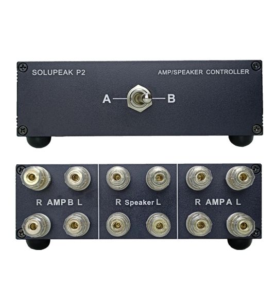 Amplificatore Solupeak P2 2 (1) IN1 (2) OUT AMP AMP Amplificatore Switcher Switcher Switch Switter Scatto di controllo altoparlante 2way Control Combiner Box